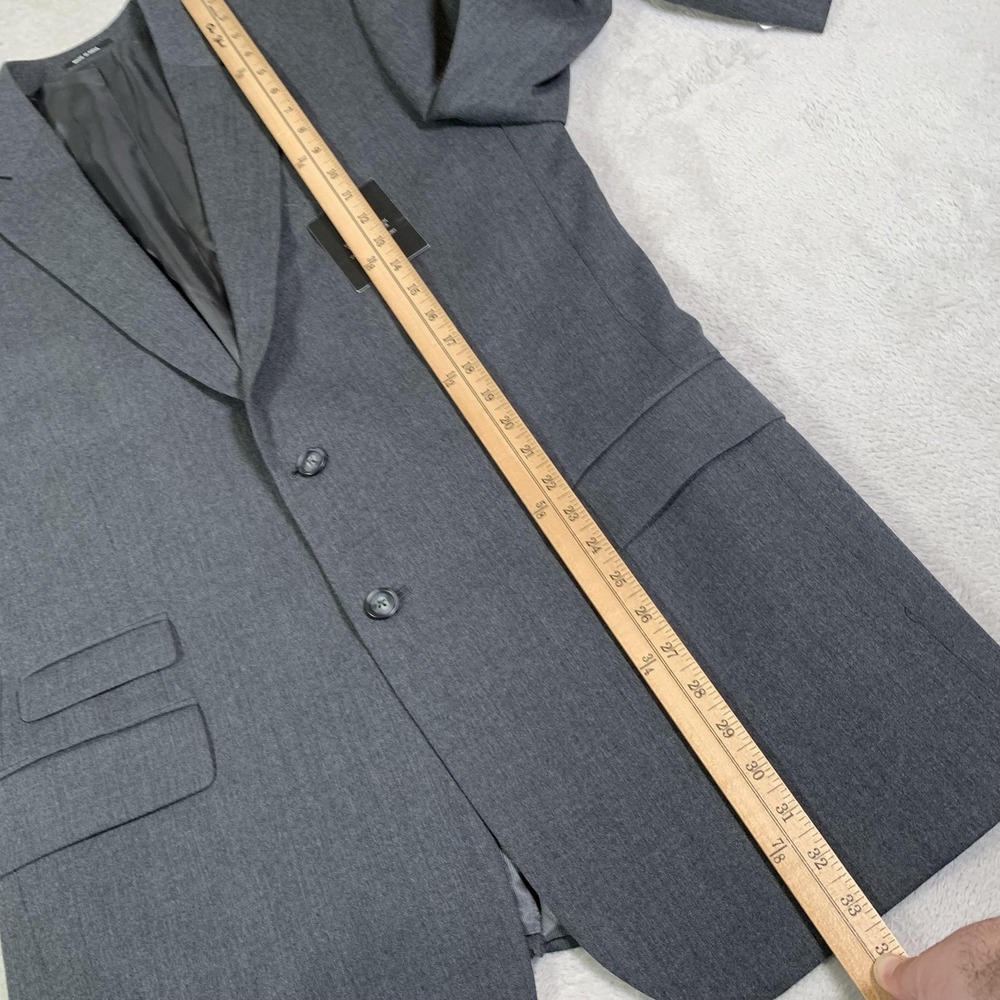 Claiborne Blazer Mens 42L Gray Wool Blend Sport Coat Jacket Two Button NEW - Picture 7 of 16